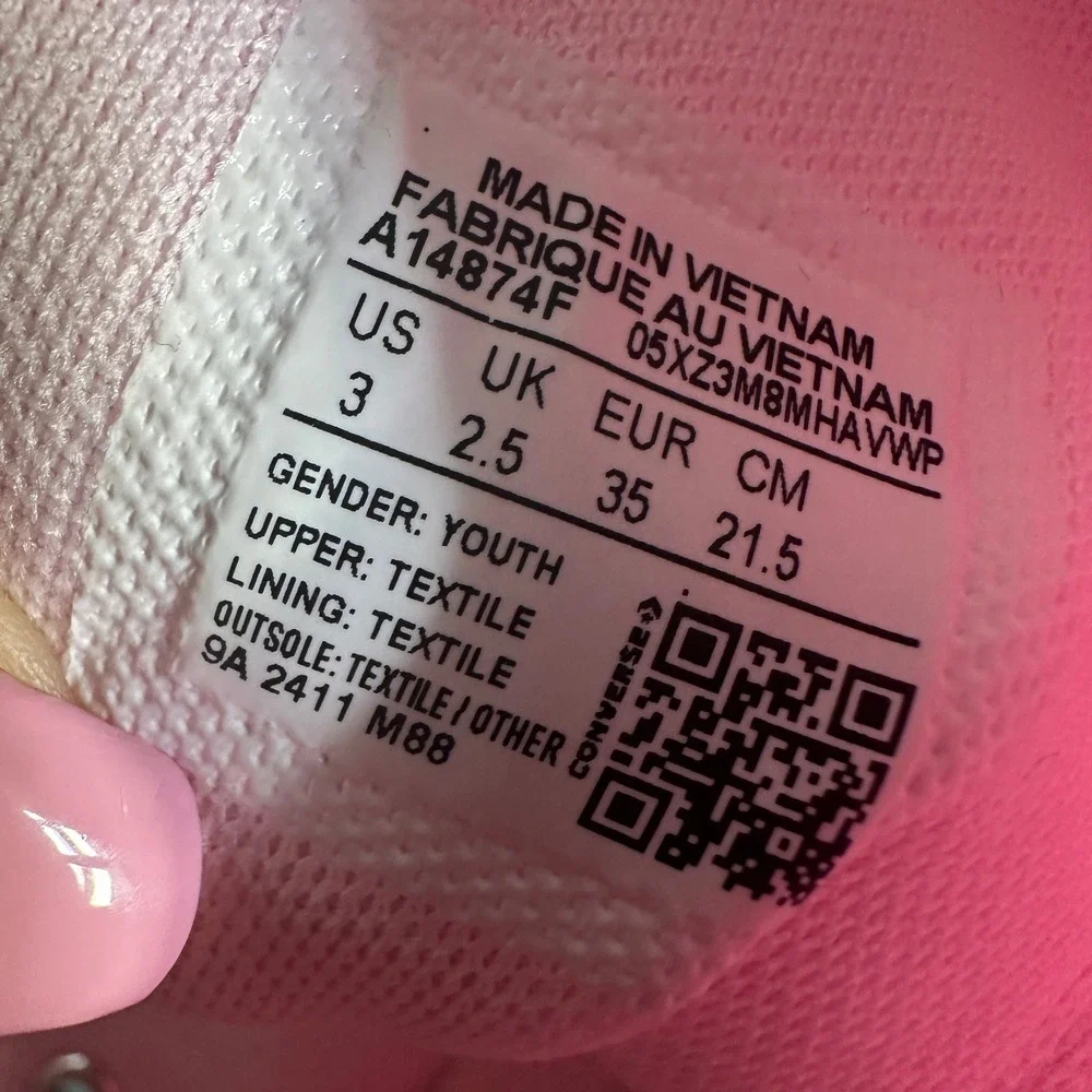 Converse XX-Hi Sneakers Youth 3 Pink Knee High Canvas Zip Up NEW